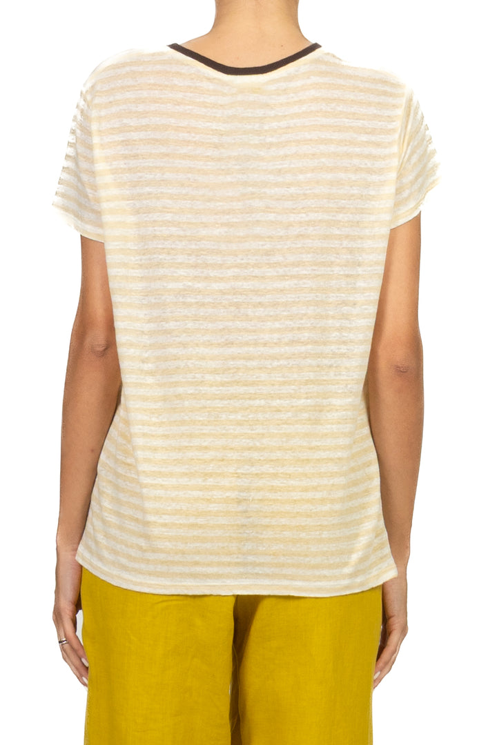 Vicolo - T-Shirt rigata girocollo contrasto Art. UAB0449