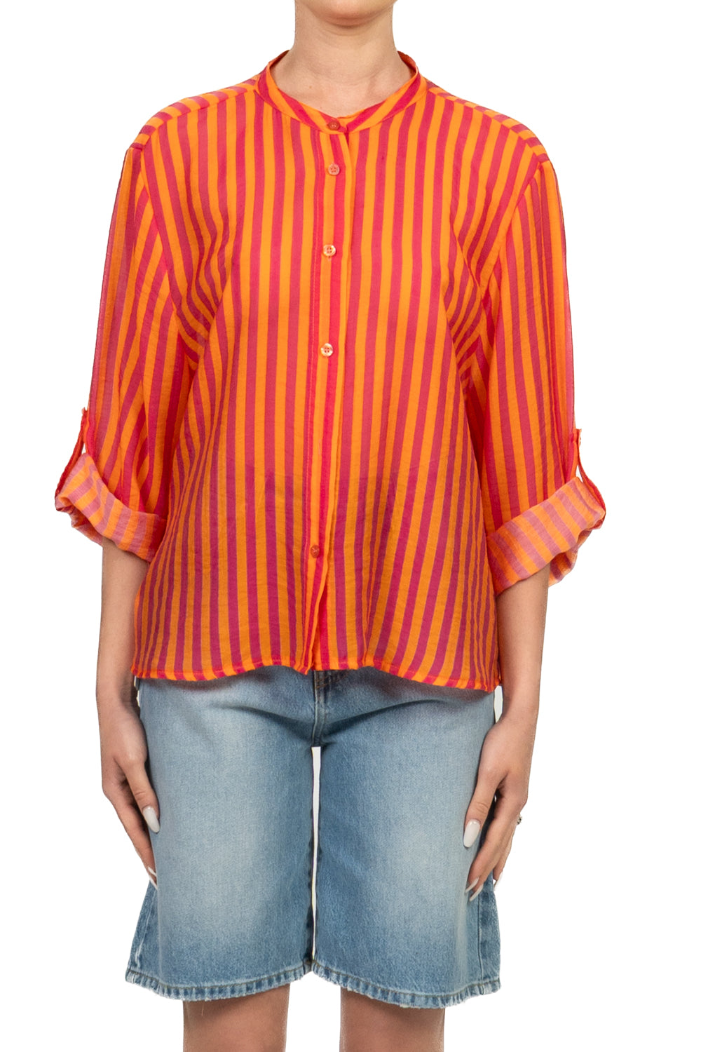 Have One - Camicia rigata collo coreano Art. CVS-Q423