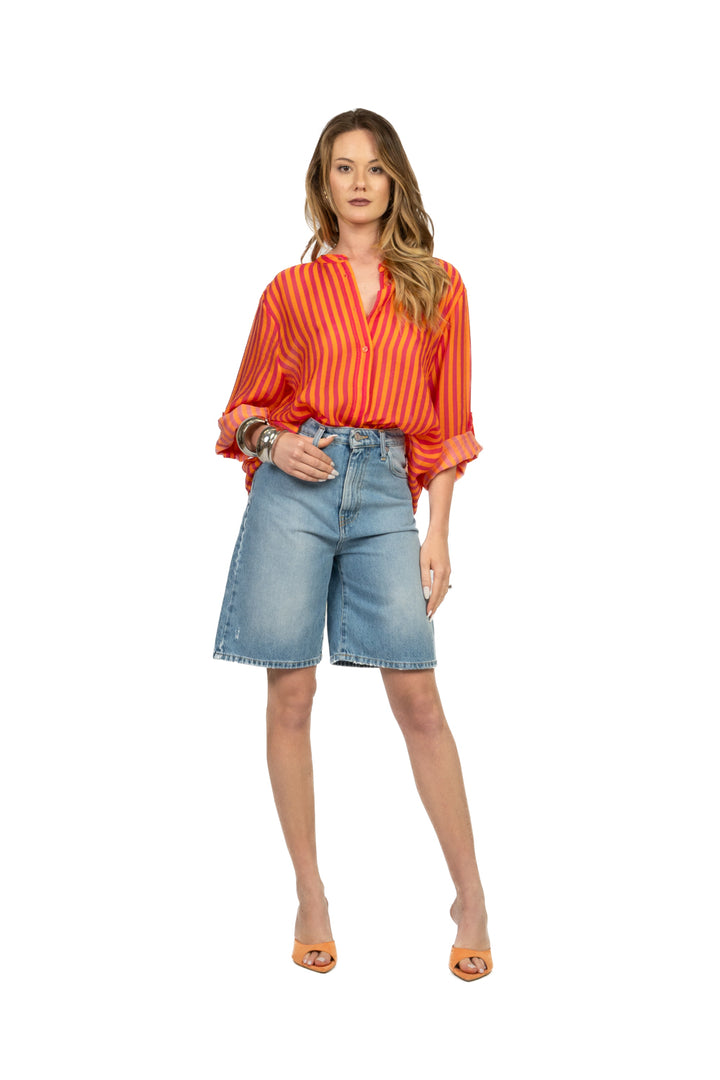 Have One - Camicia rigata collo coreano Art. CVS-Q423