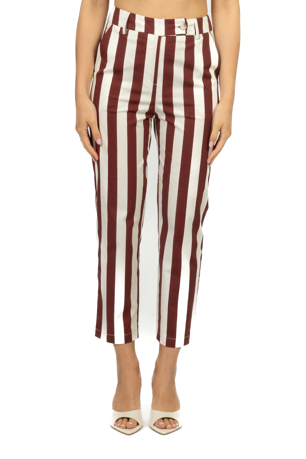 Tensione In - Pantalone sigaretta rigato  Art. 26P5480