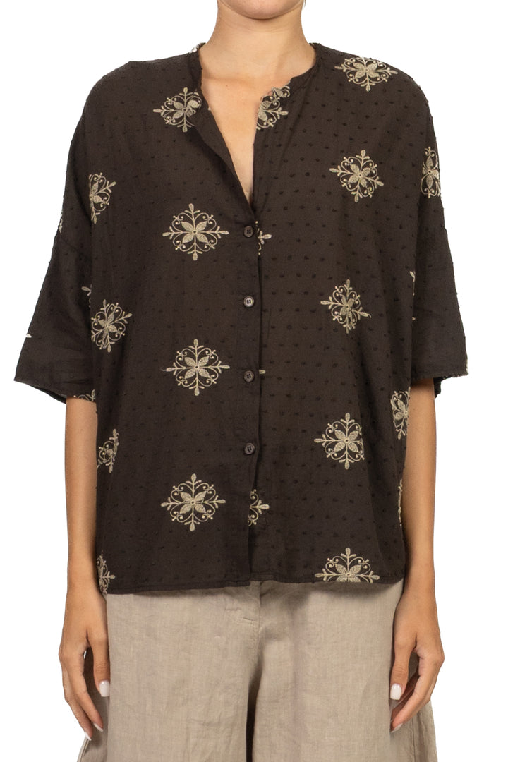 Vicolo - Camicia mussola ricamata Art. TAB2814