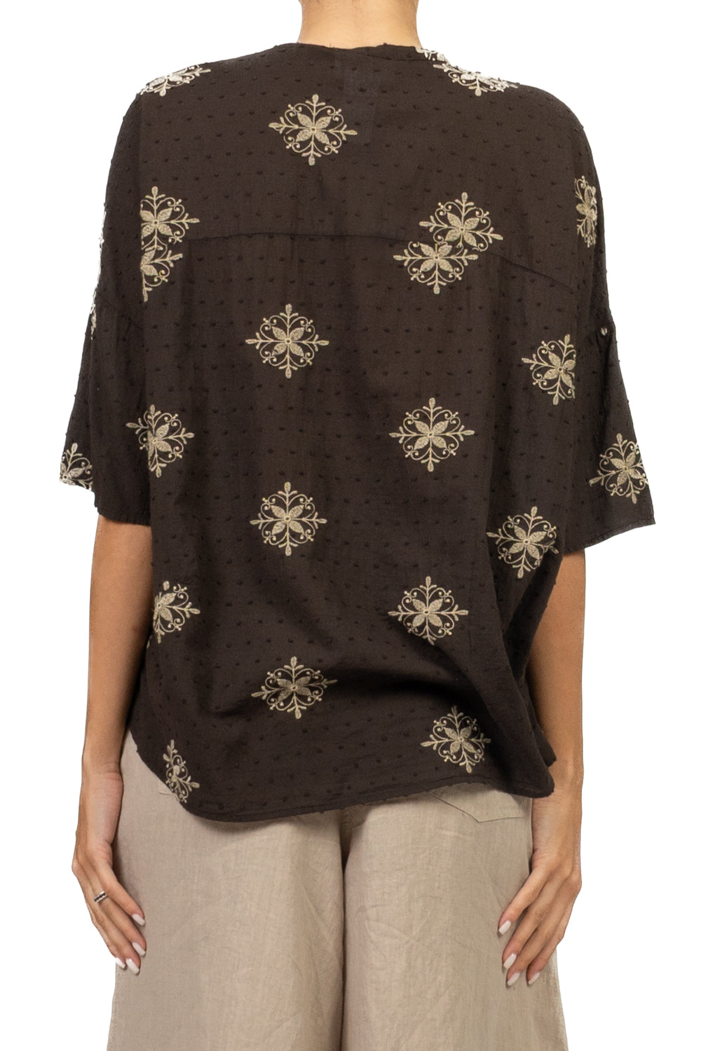 Vicolo - Camicia mussola ricamata Art. TAB2814