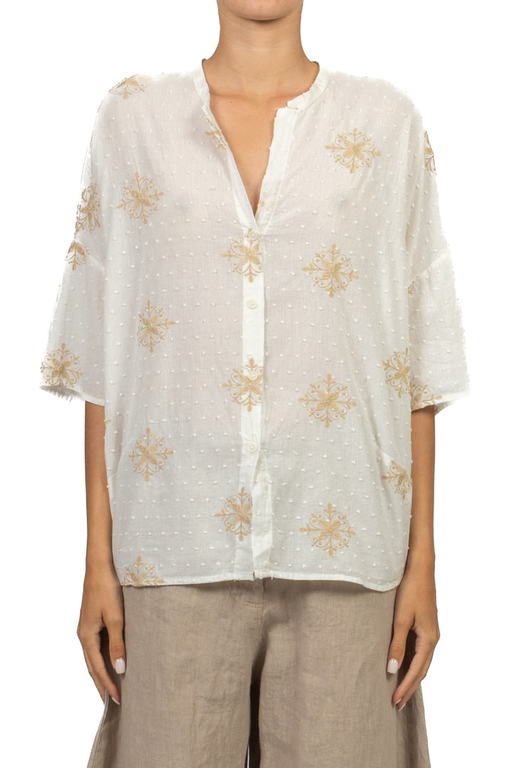 Vicolo - Camicia mussola ricamata Art. TAB2814
