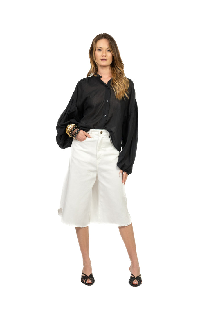 Tensione In - Camicia in mussola manica palloncino Art. PE260303