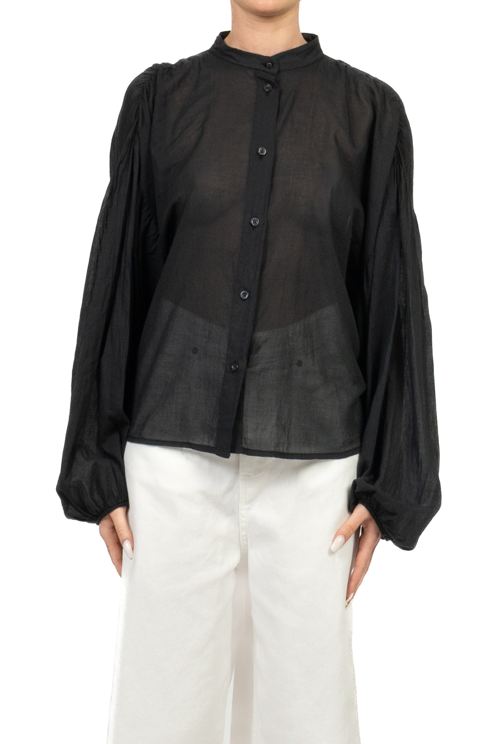 Tensione In - Camicia in mussola manica palloncino Art. PE260303