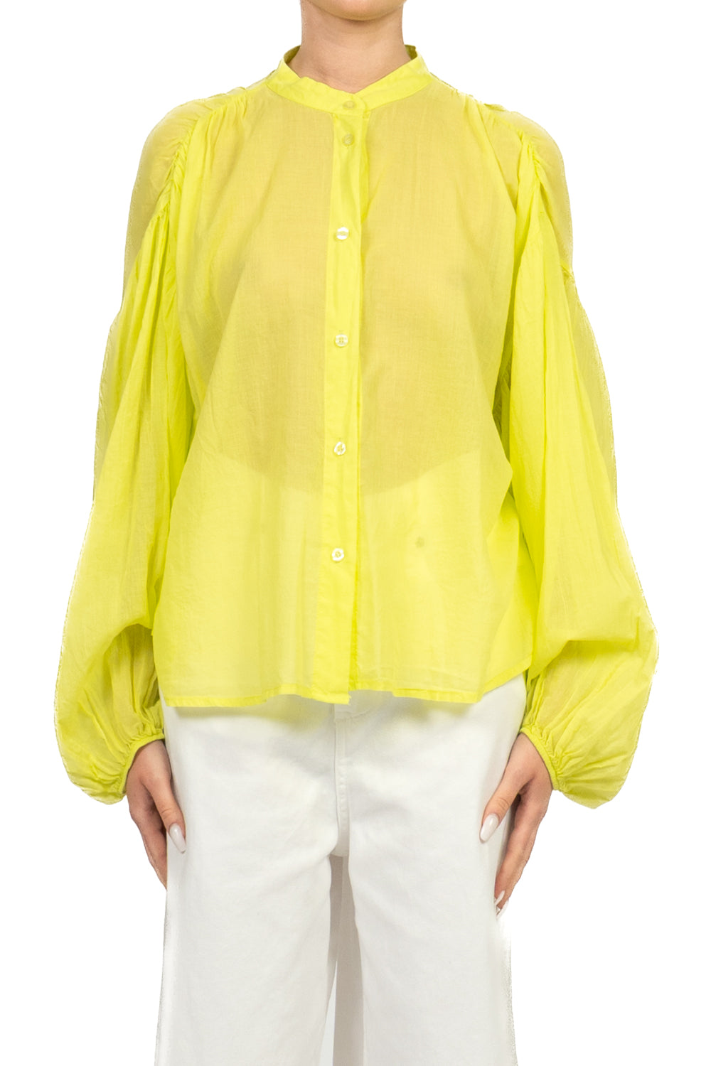 Tensione In - Camicia in mussola manica palloncino Art. PE260303