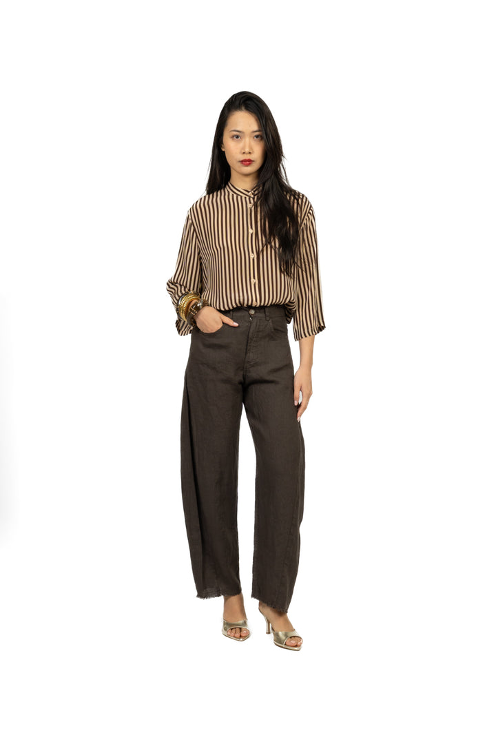 Dixie - Camicia rigata manica 3/4 Art. CFRN1IG