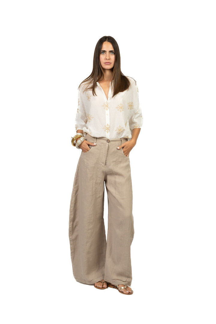 Vicolo - Camicia mussola ricamata Art. TAB2814