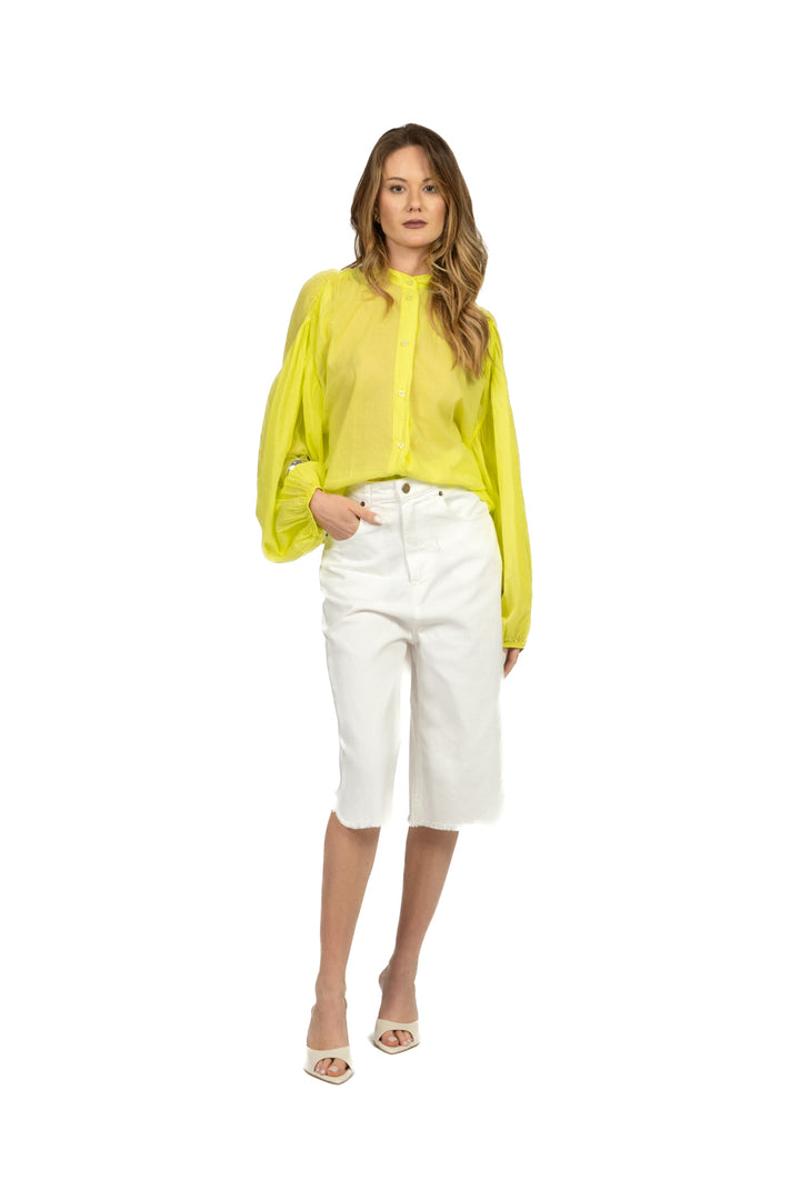 Tensione In - Camicia in mussola manica palloncino Art. PE260303