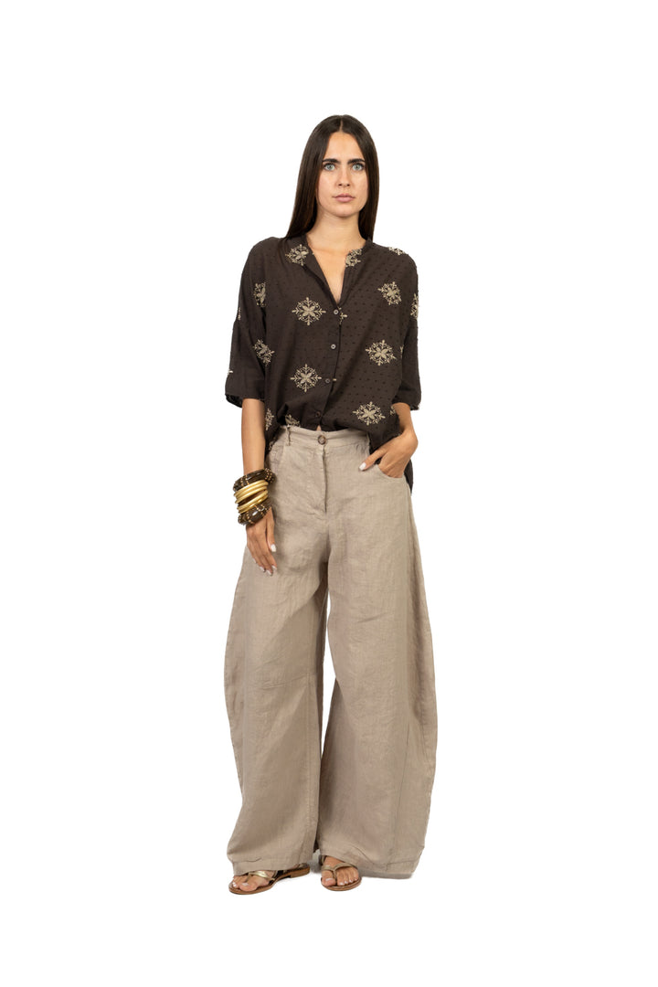 Vicolo - Camicia mussola ricamata Art. TAB2814