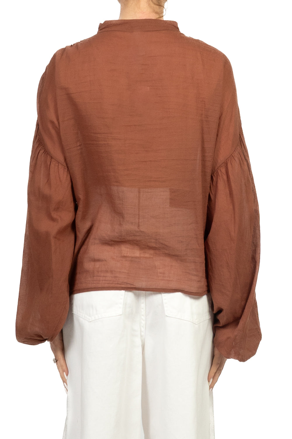 Tensione In - Camicia in mussola manica palloncino Art. PE260303