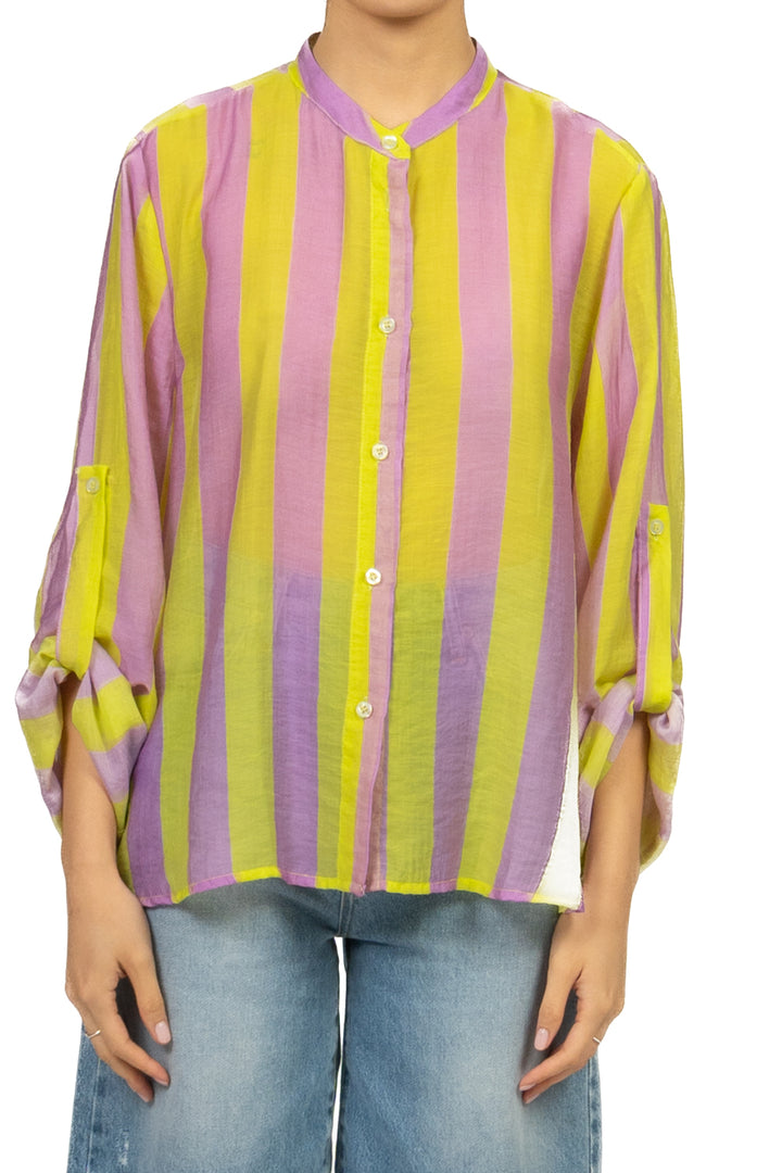 Have One - Camicia rigata collo coreano Art. CVS-Q422