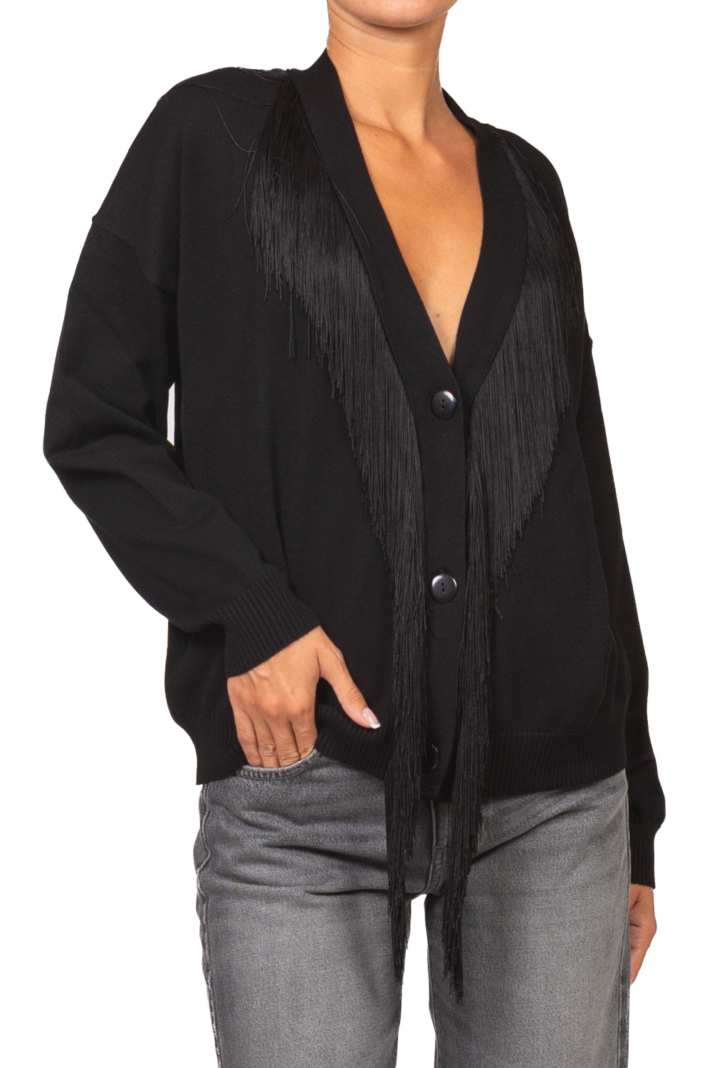Kontatto - Cardigan frange Art. 3M1874NI