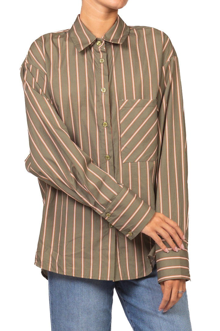 Have One - Camicia gessata con taschino Art. CVL-R073