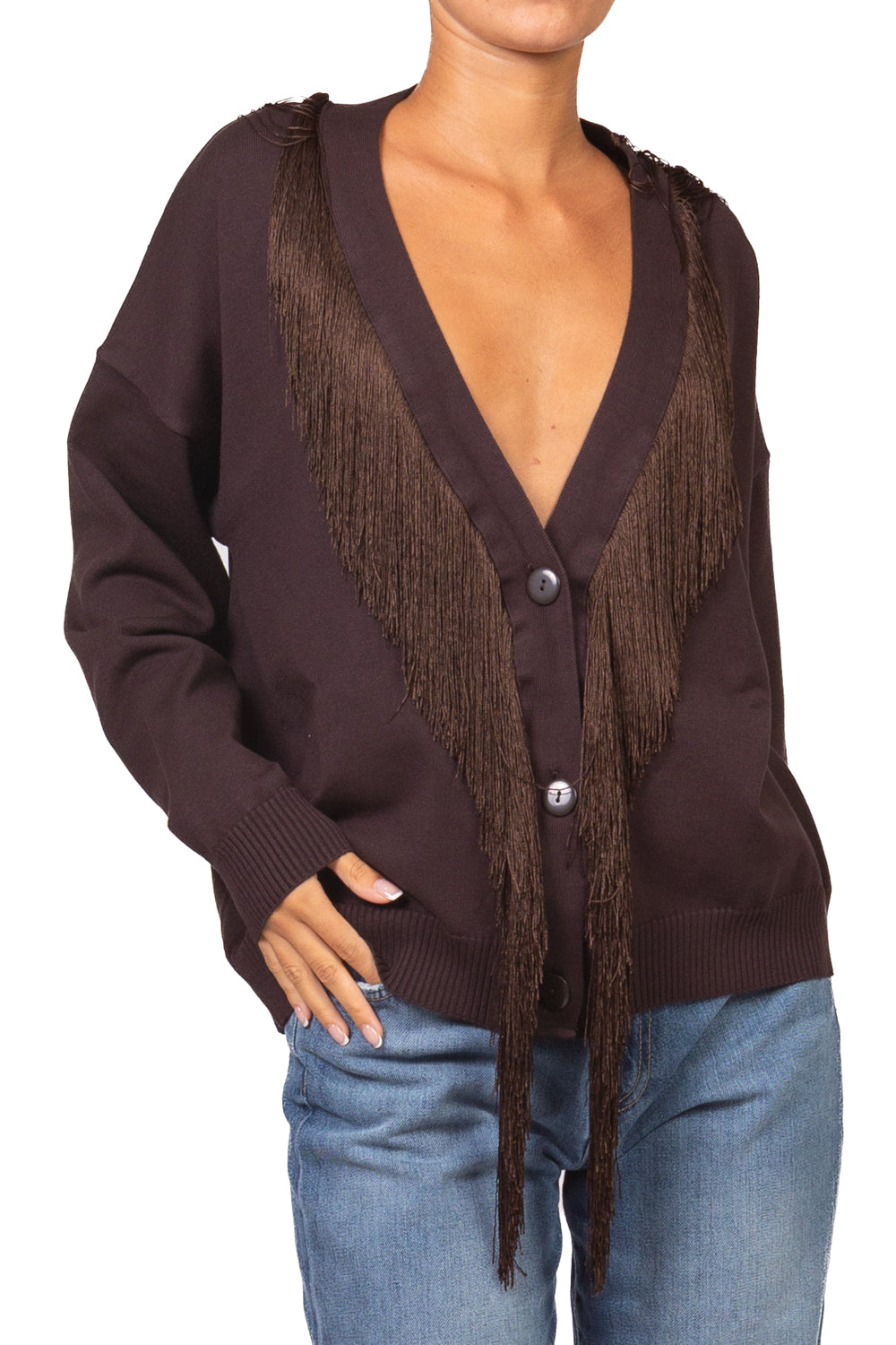 Kontatto - Cardigan frange Art. 3M1874NI