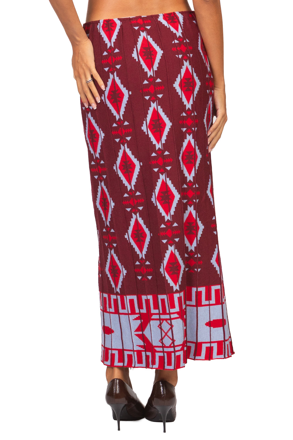 Tensione In - Gonna in tricot fantasia etnica Art. W6HMS07A465