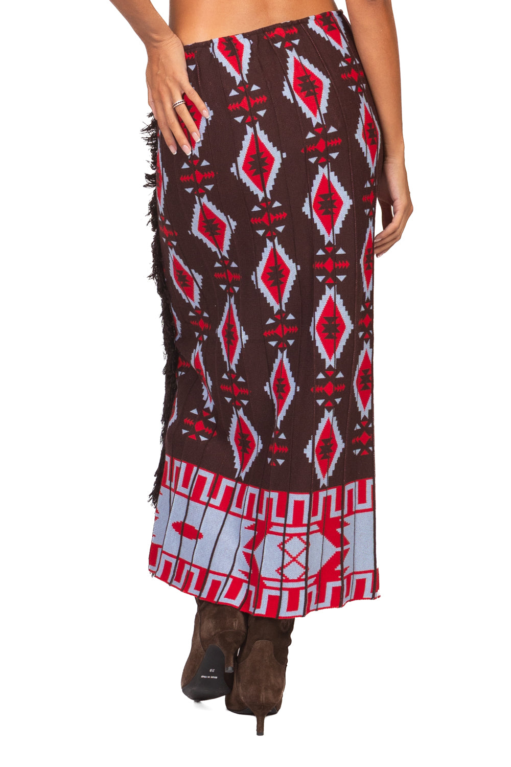 Tensione In - Gonna in tricot fantasia etnica Art. W6HMS07A465