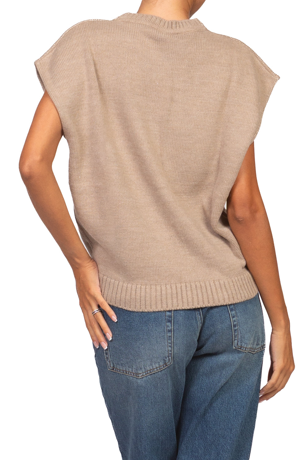 Tensione In - Gilet misto lana stampa N5 Art. W6HMT11A400