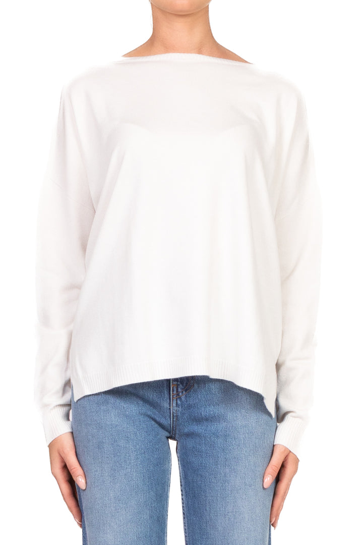 Tensione In - Maglia girocollo over con spacchi laterali Art. D79025AI25
