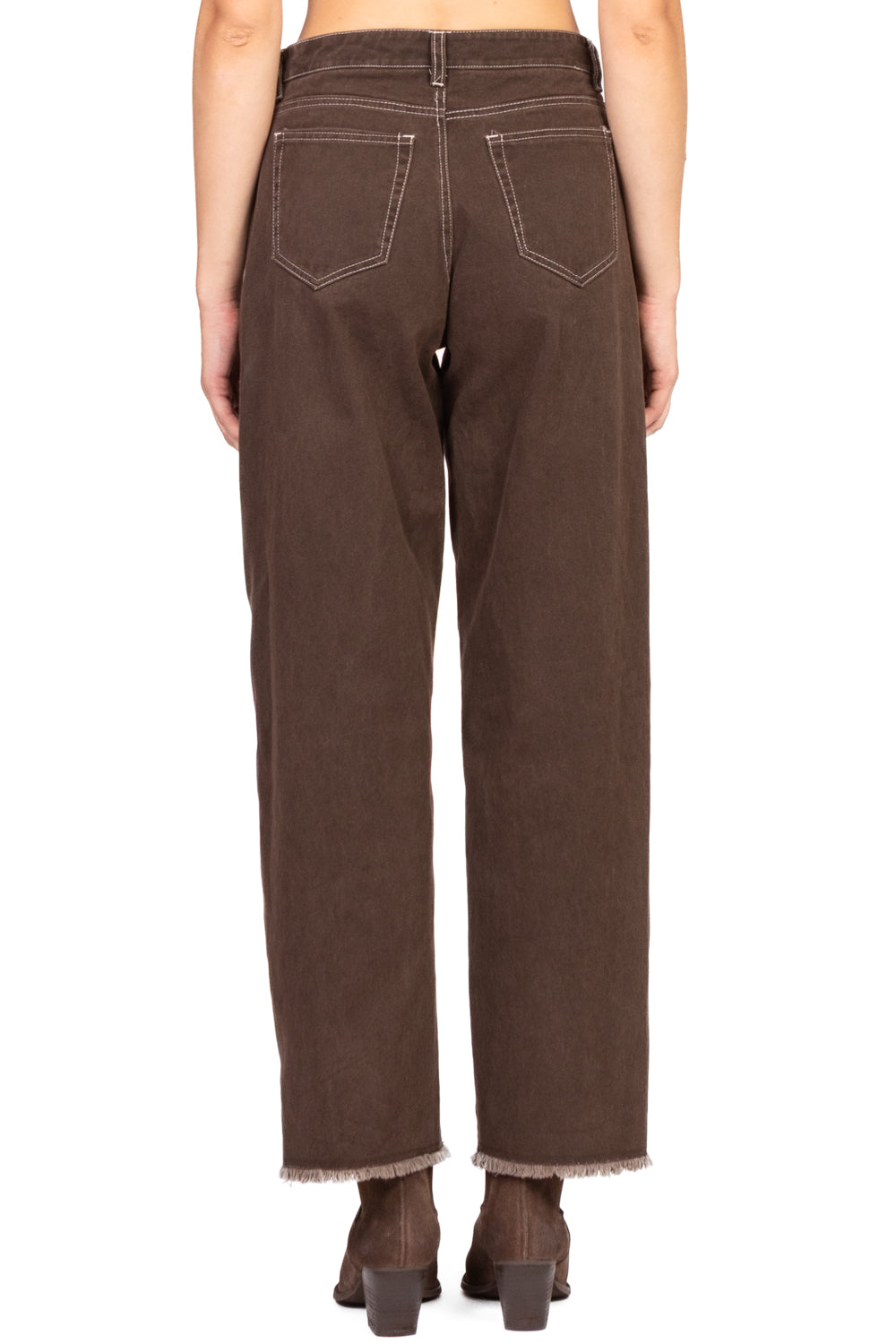 Tensione In - Jeans barrel sfrangiato Art. W25P423