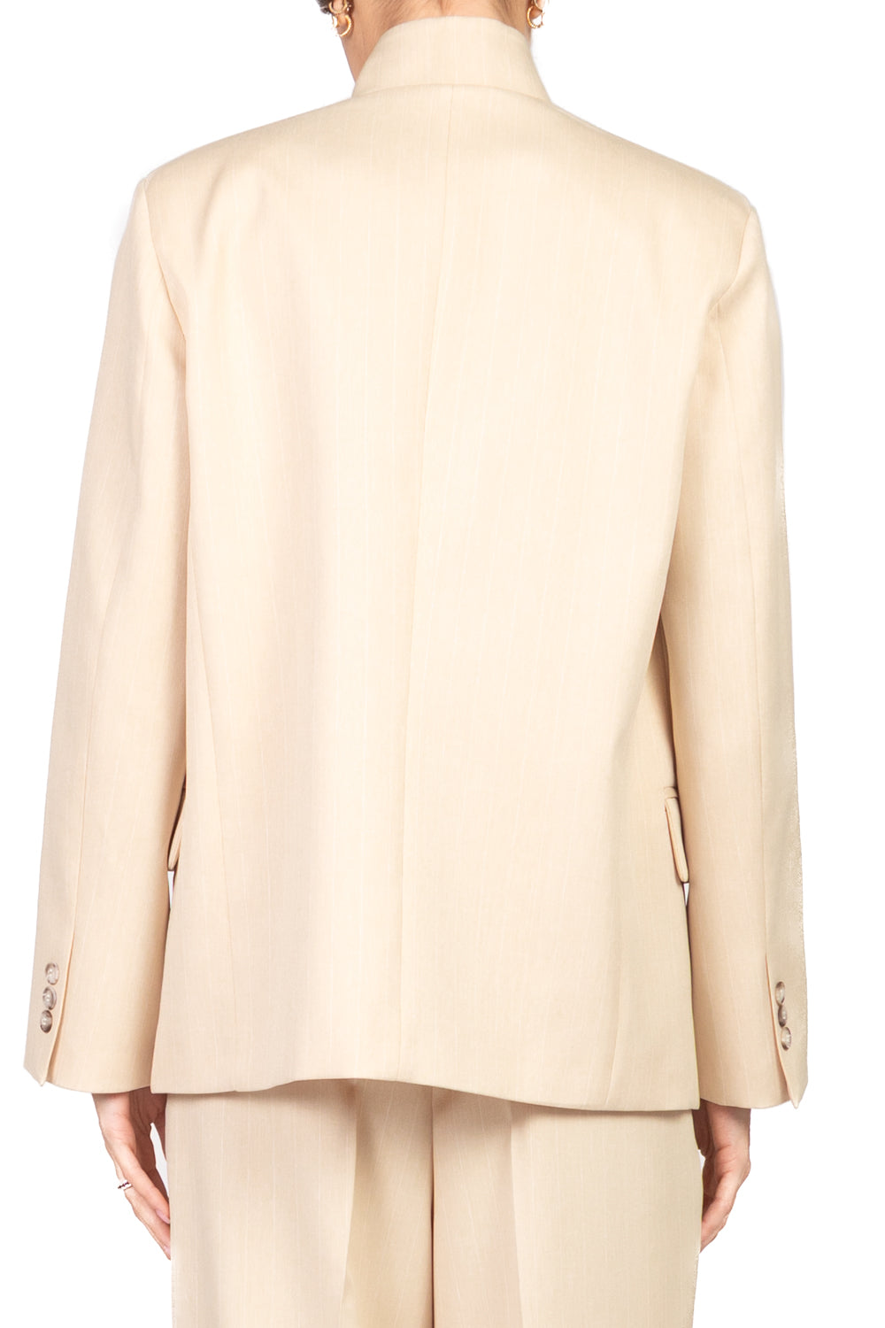 Vicolo - Giacca gessata chiusura asimmetrica Art. TAB1366