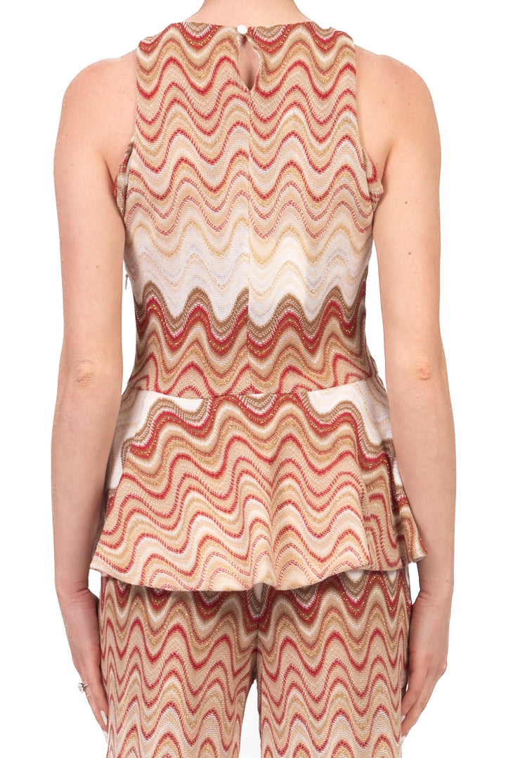 Tensione In - Top peplum fantasia filo lurex Art. S26TG12