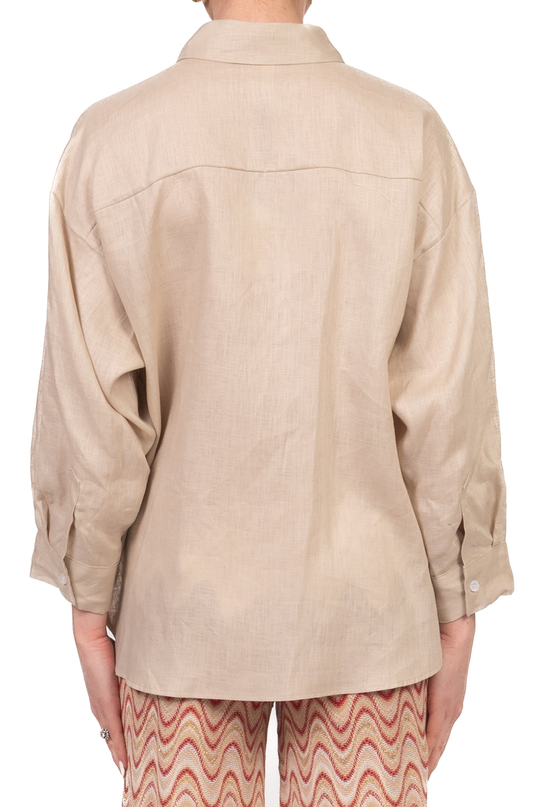 Tensione In - Camicia in lino taschino fantasia  Art. S26CG13