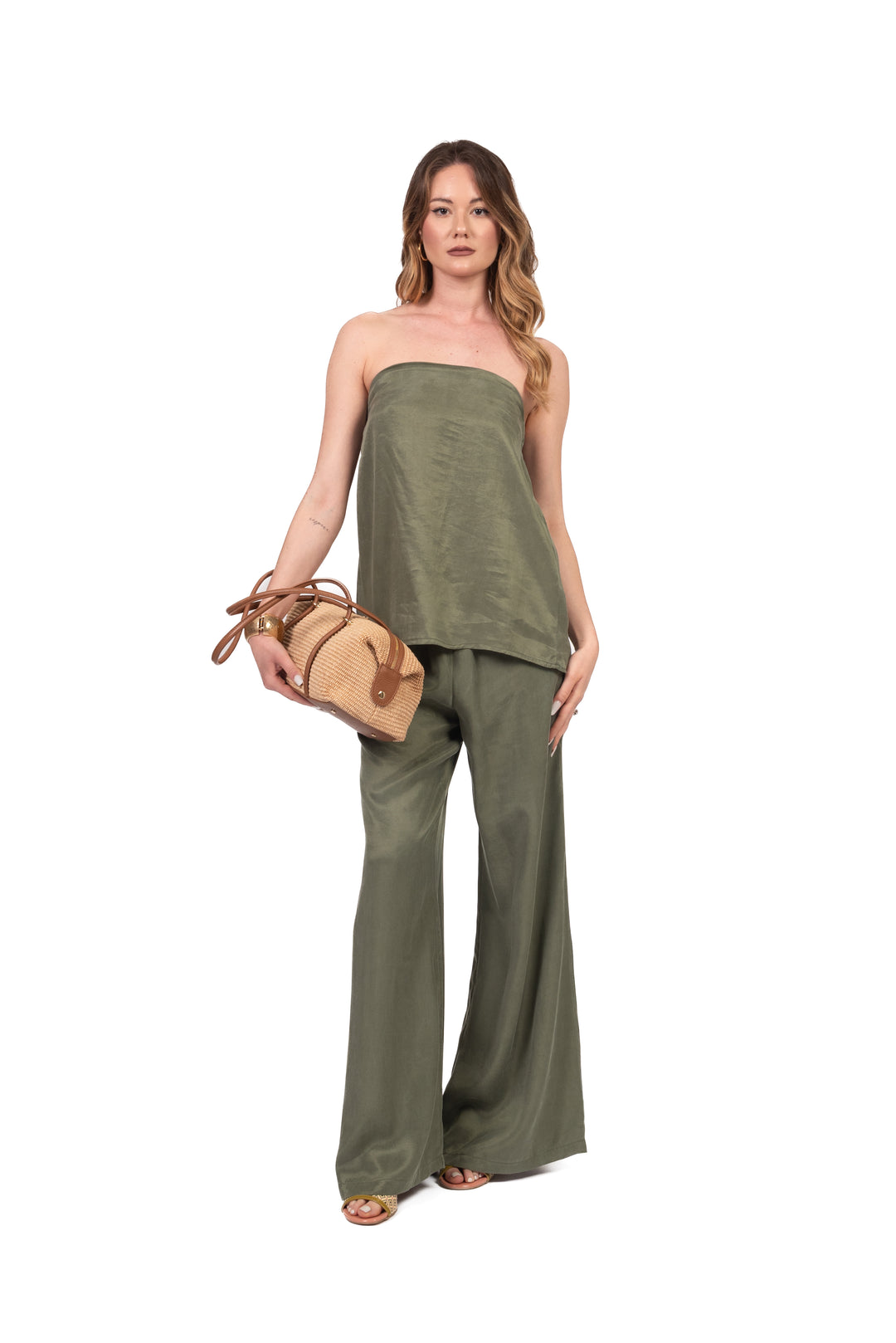 Tensione In - Completo top e pantalone in cupro  Art. YO1526
