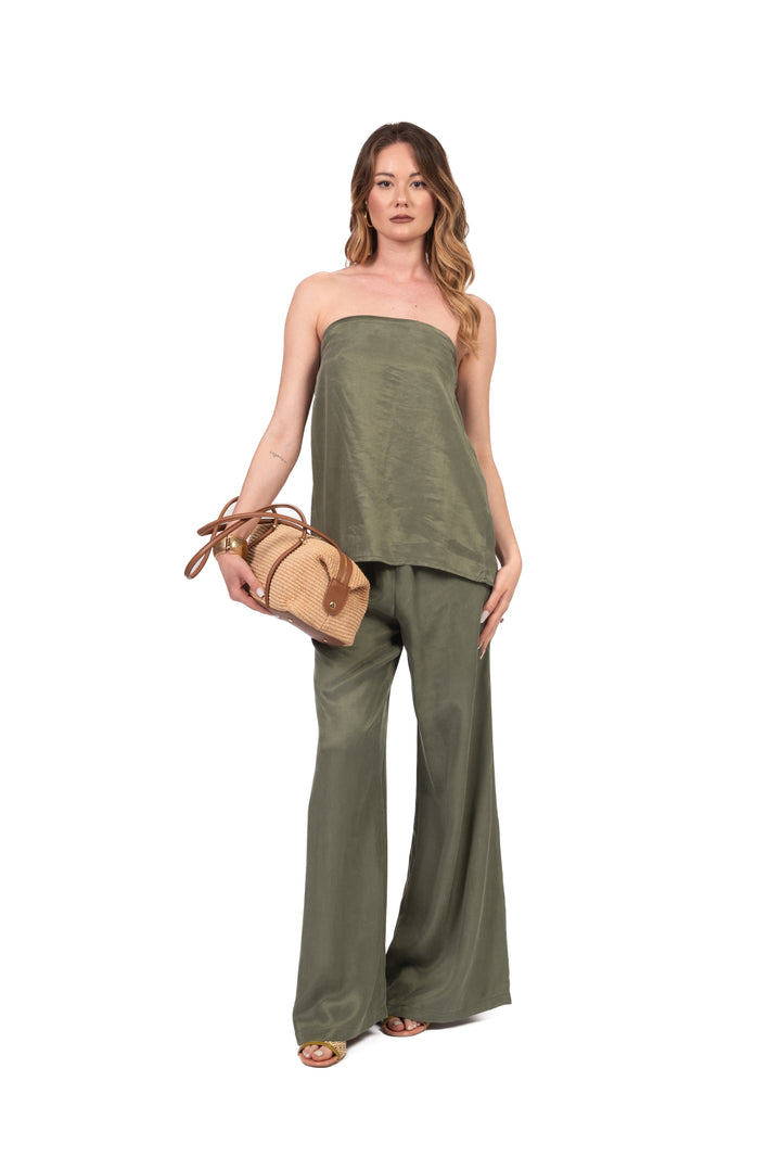 Tensione In - Completo top e pantalone in cupro  Art. YO1526