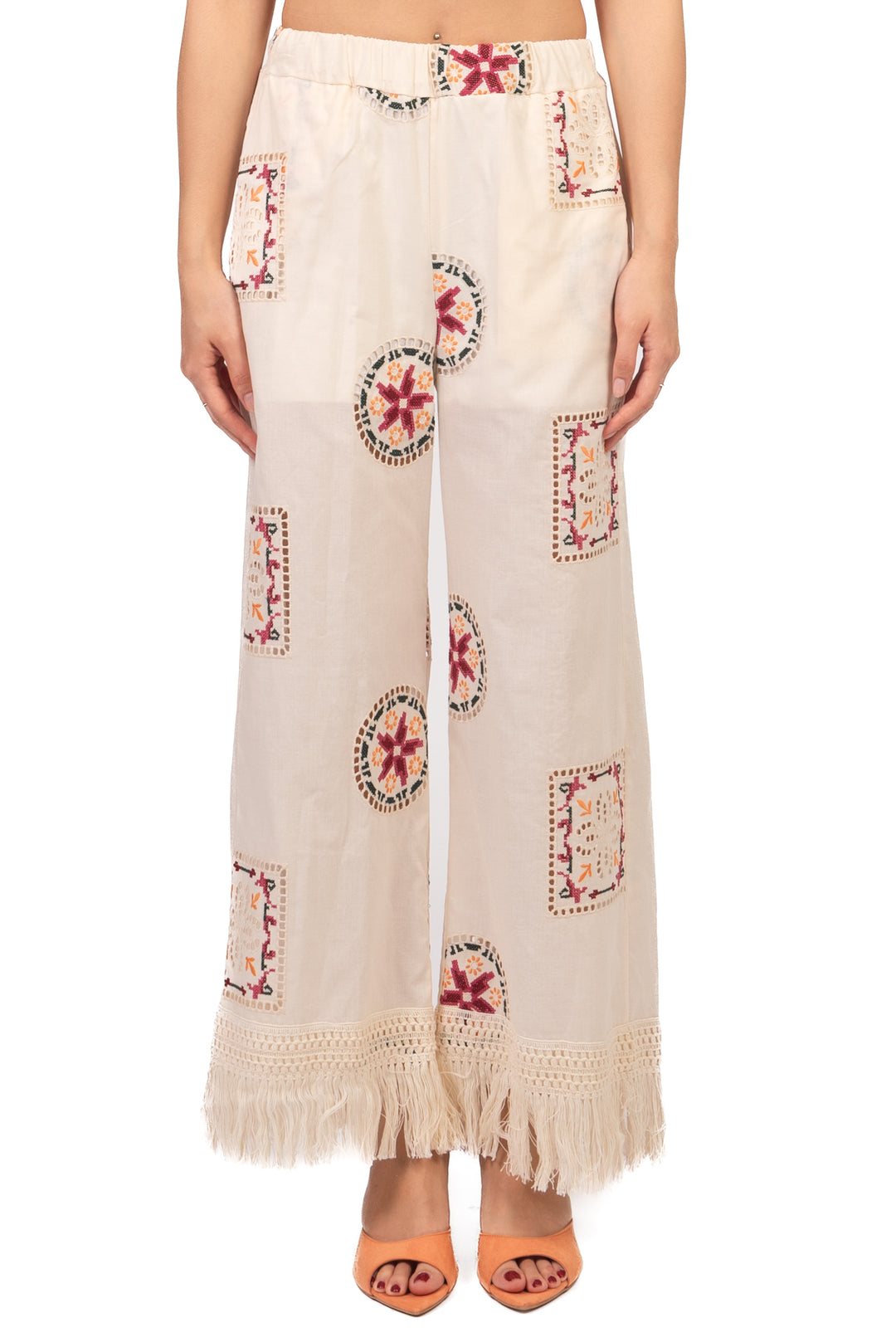 Have One - Pantalone ricamato con frange Art. PVS-Q396