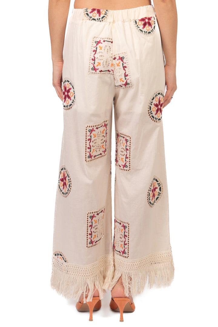 Have One - Pantalone ricamato con frange Art. PVS-Q396