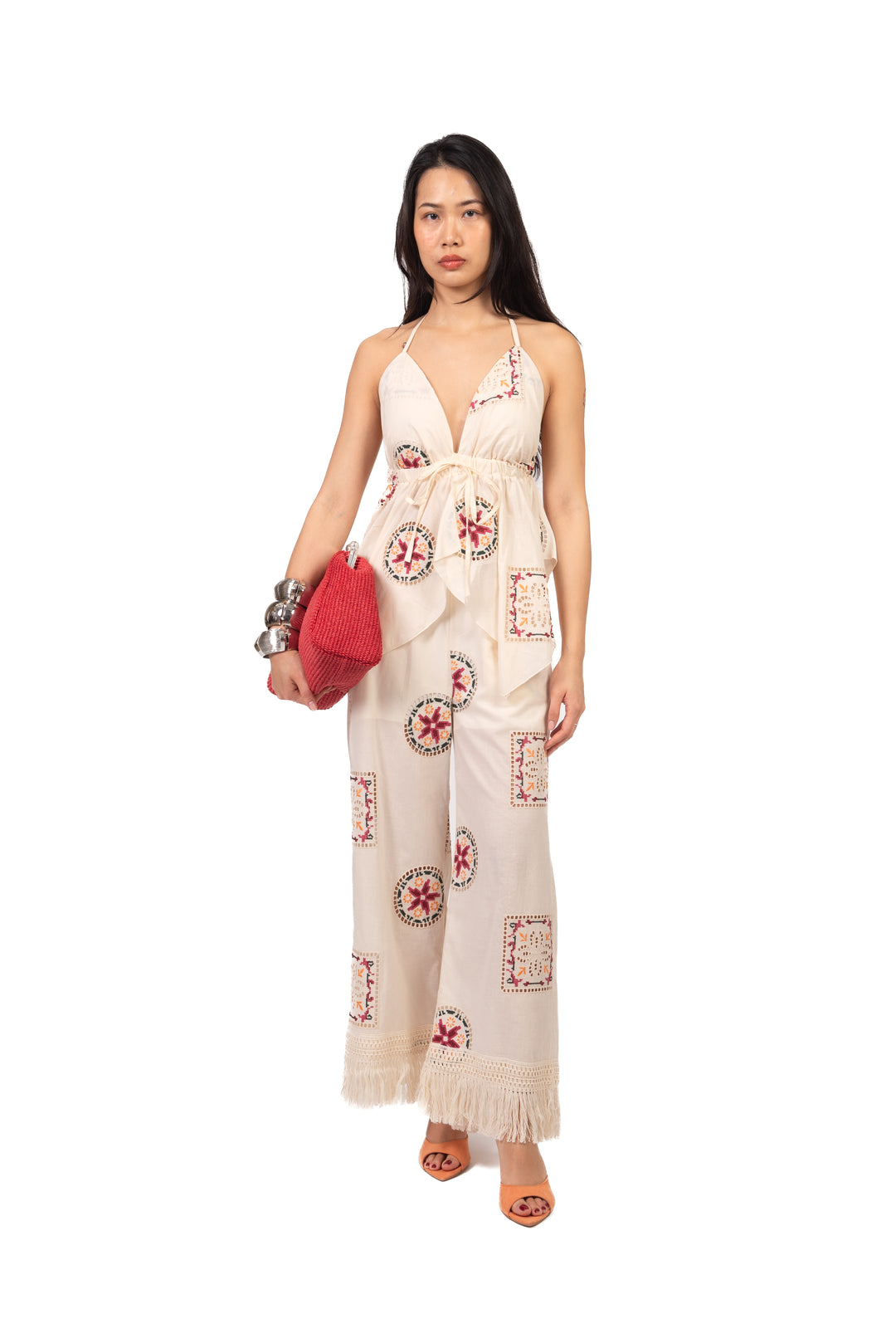 Have One - Pantalone ricamato con frange Art. PVS-Q396