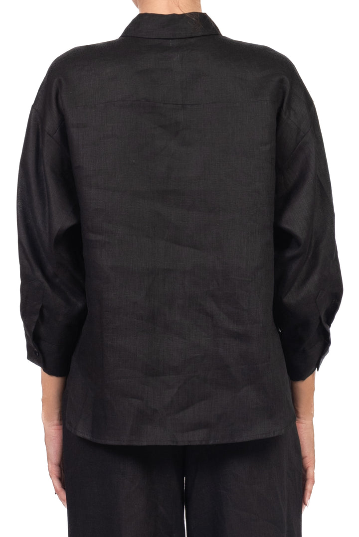 Tensione In - Camicia in lino con taschino Art. S26CE16