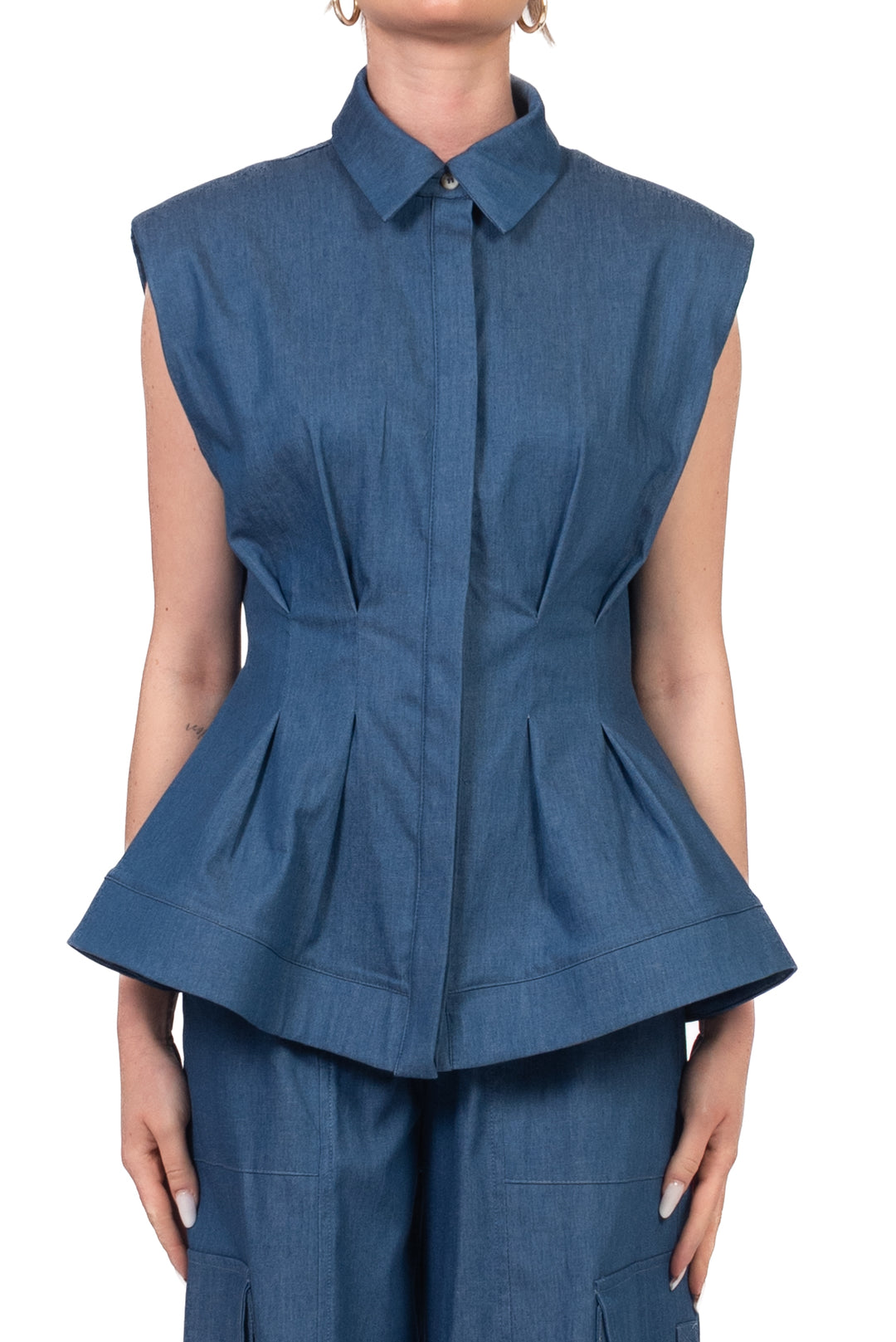Tensione In - Camicia sfiancata chambray Art. 26C5091