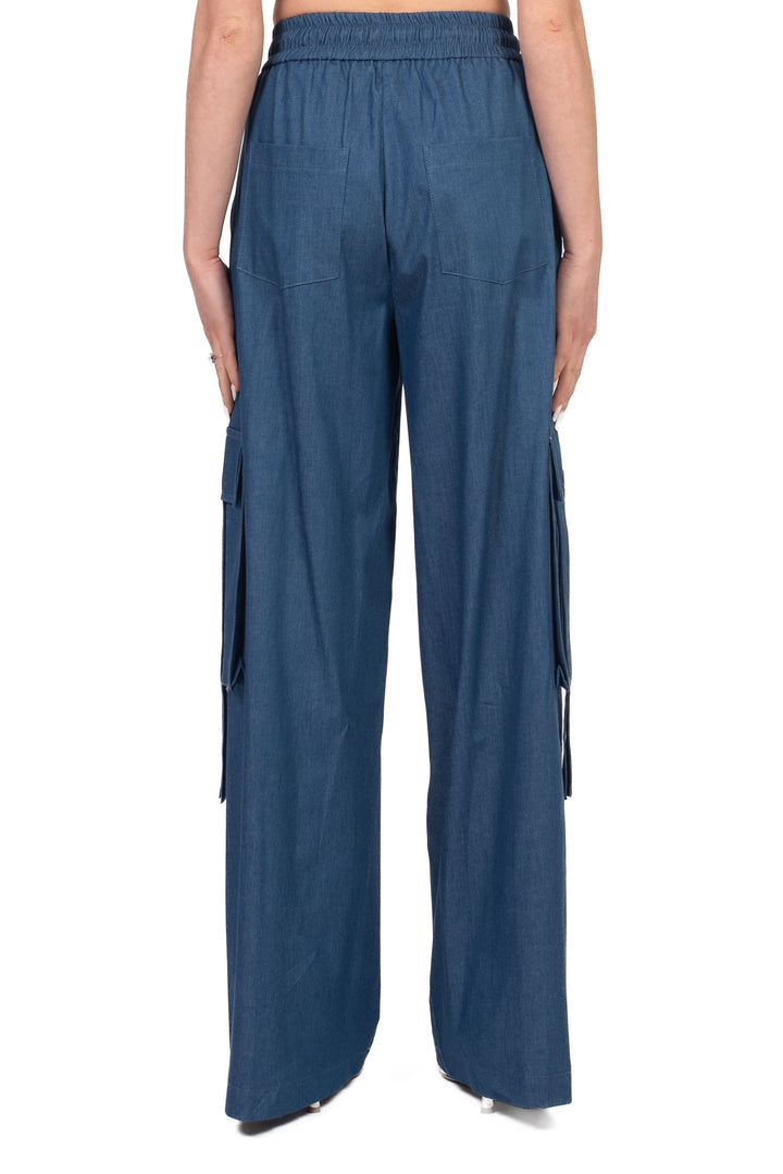 Tensione In - Pantalone cargo chambray Art. 26P5090