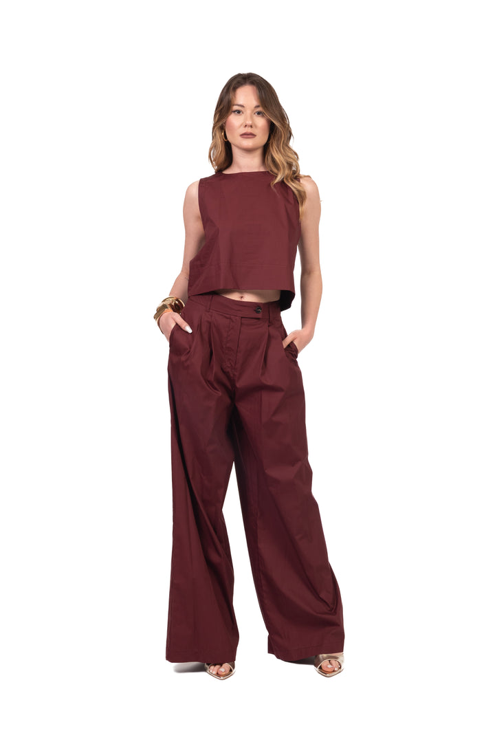 Tensione In - Pantalone palazzo con pinces Art. 26P4835