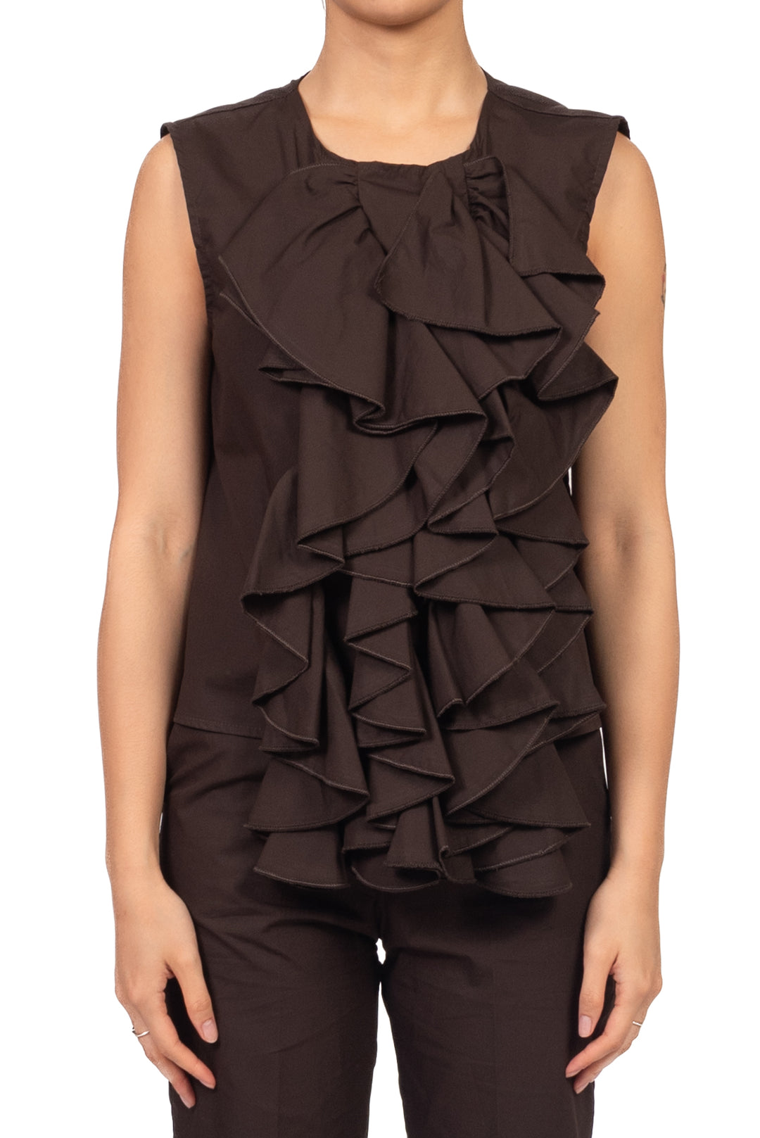 Vicolo - Top in cotone con rouches Art. TAB2399