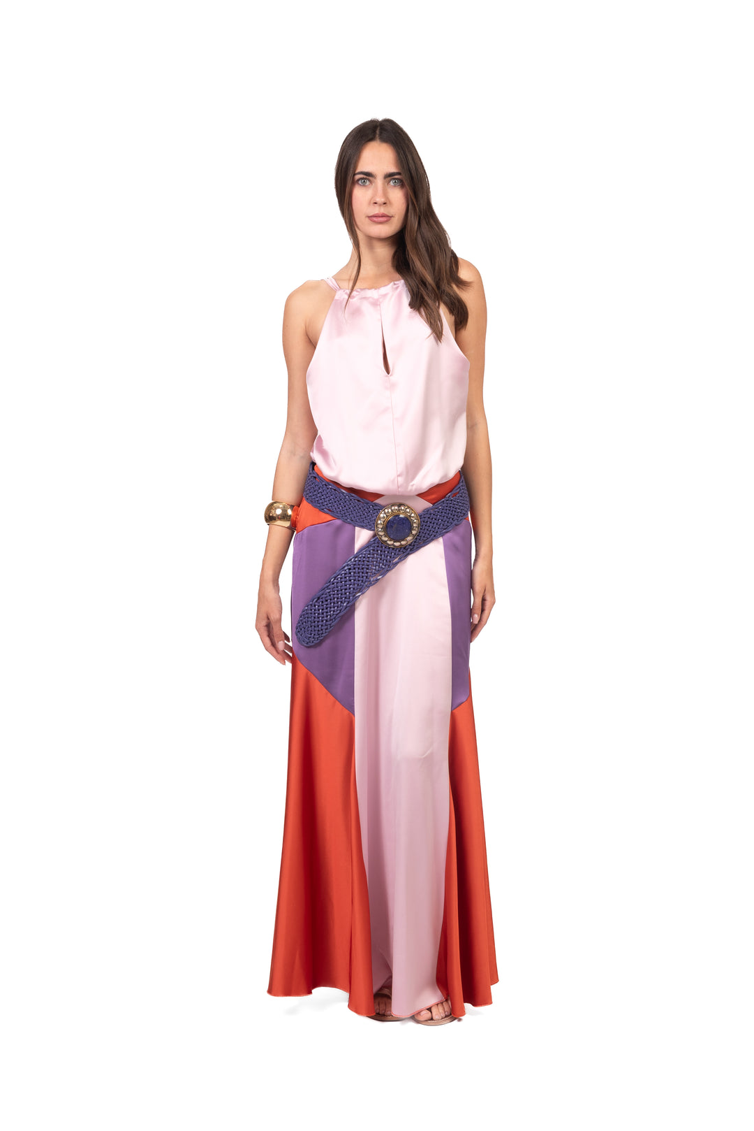 Dixie - Abito satin multicolor Art. A698A115