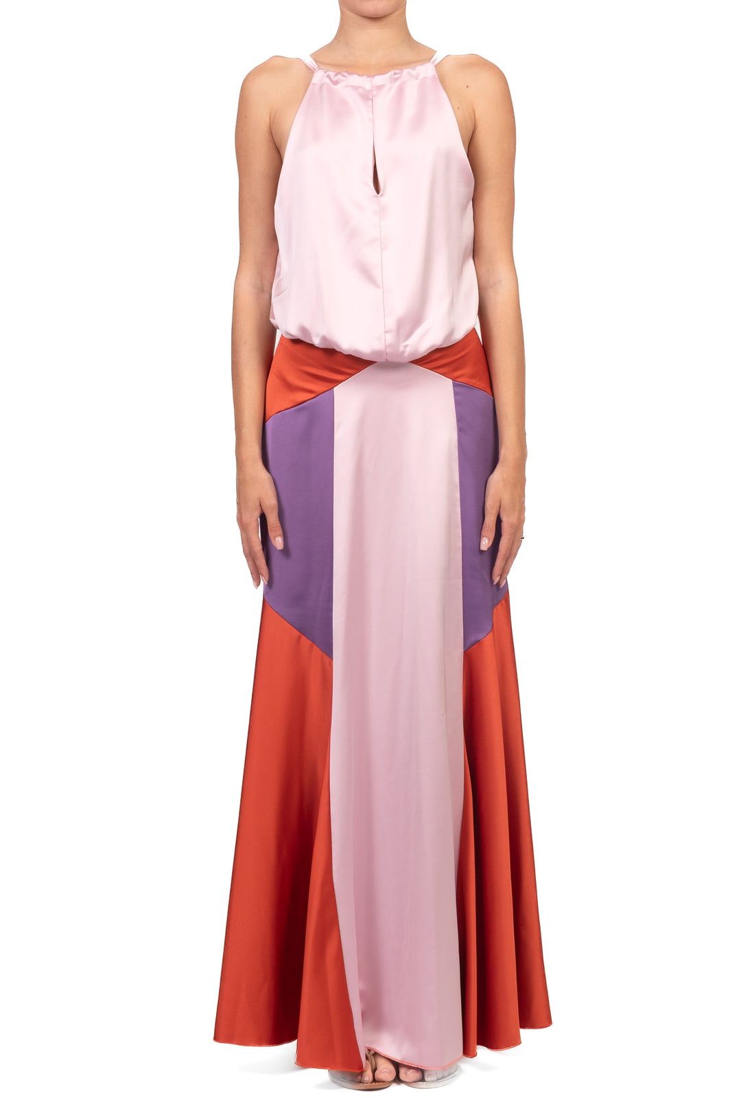 Dixie - Abito satin multicolor Art. A698A115
