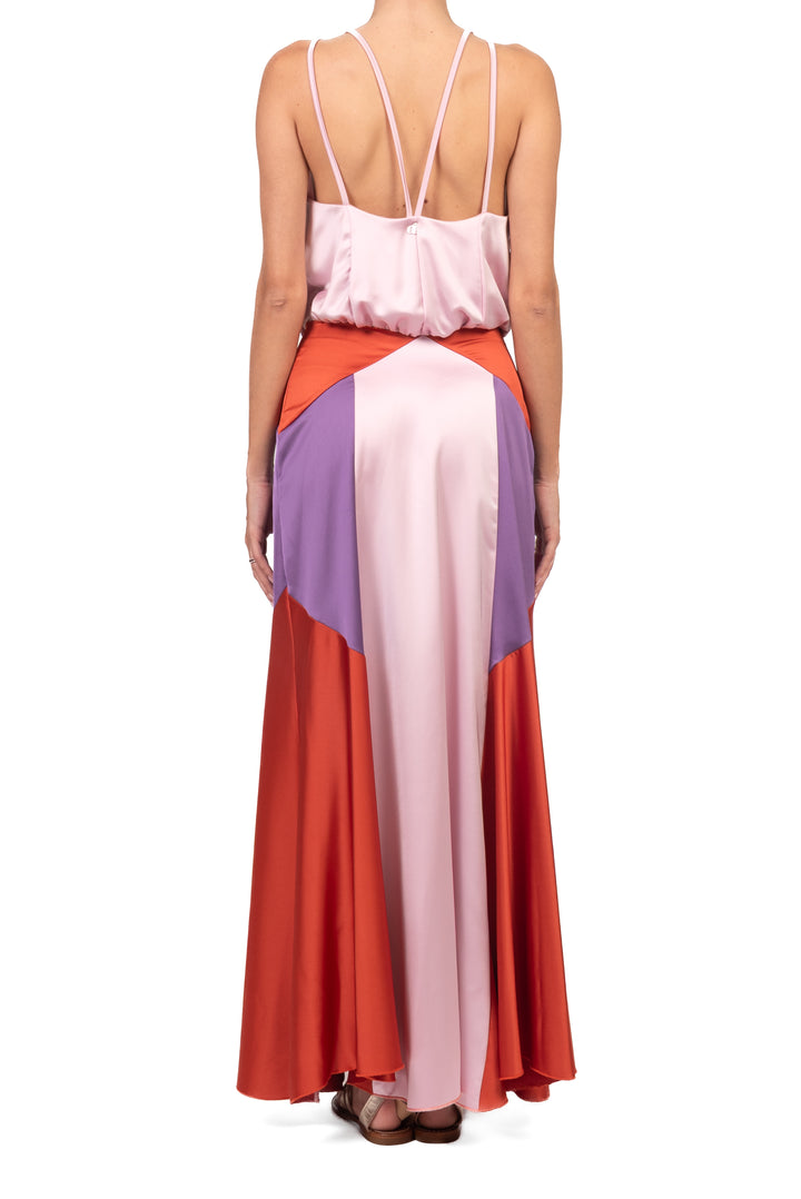 Dixie - Abito satin multicolor Art. A698A115