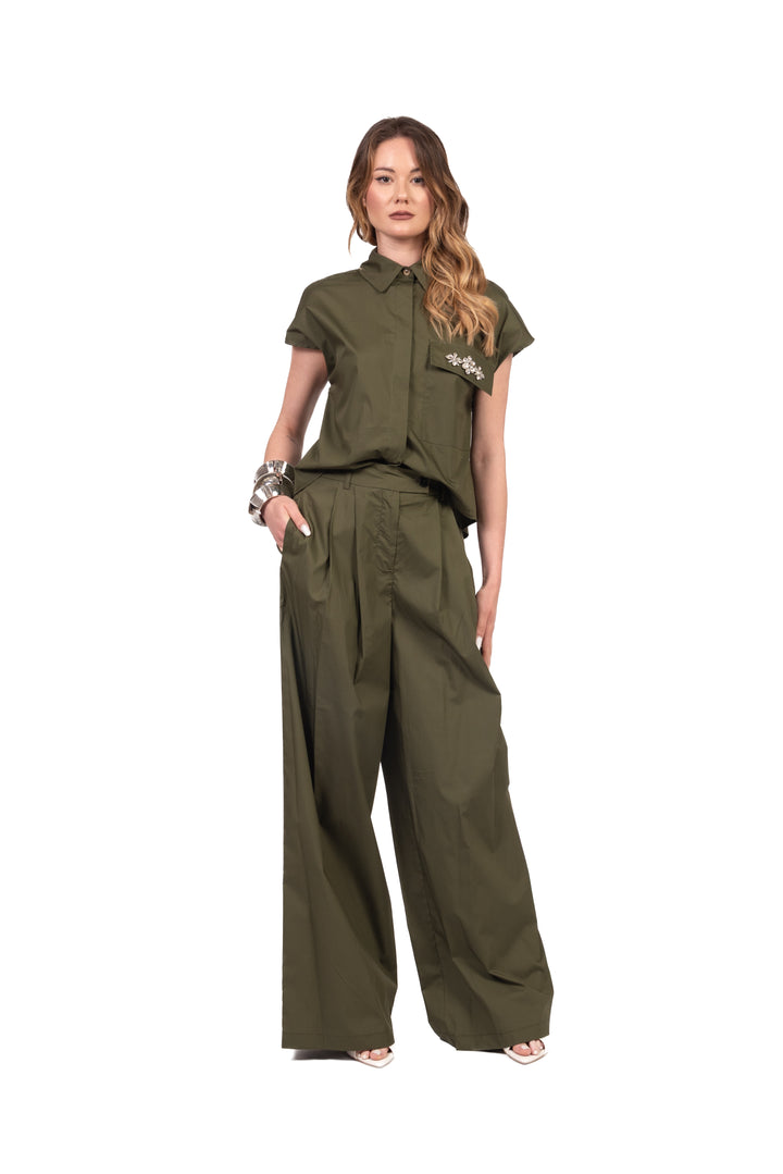 Tensione In - Camicia smanicata con taschino gioiello Art. 26C5101