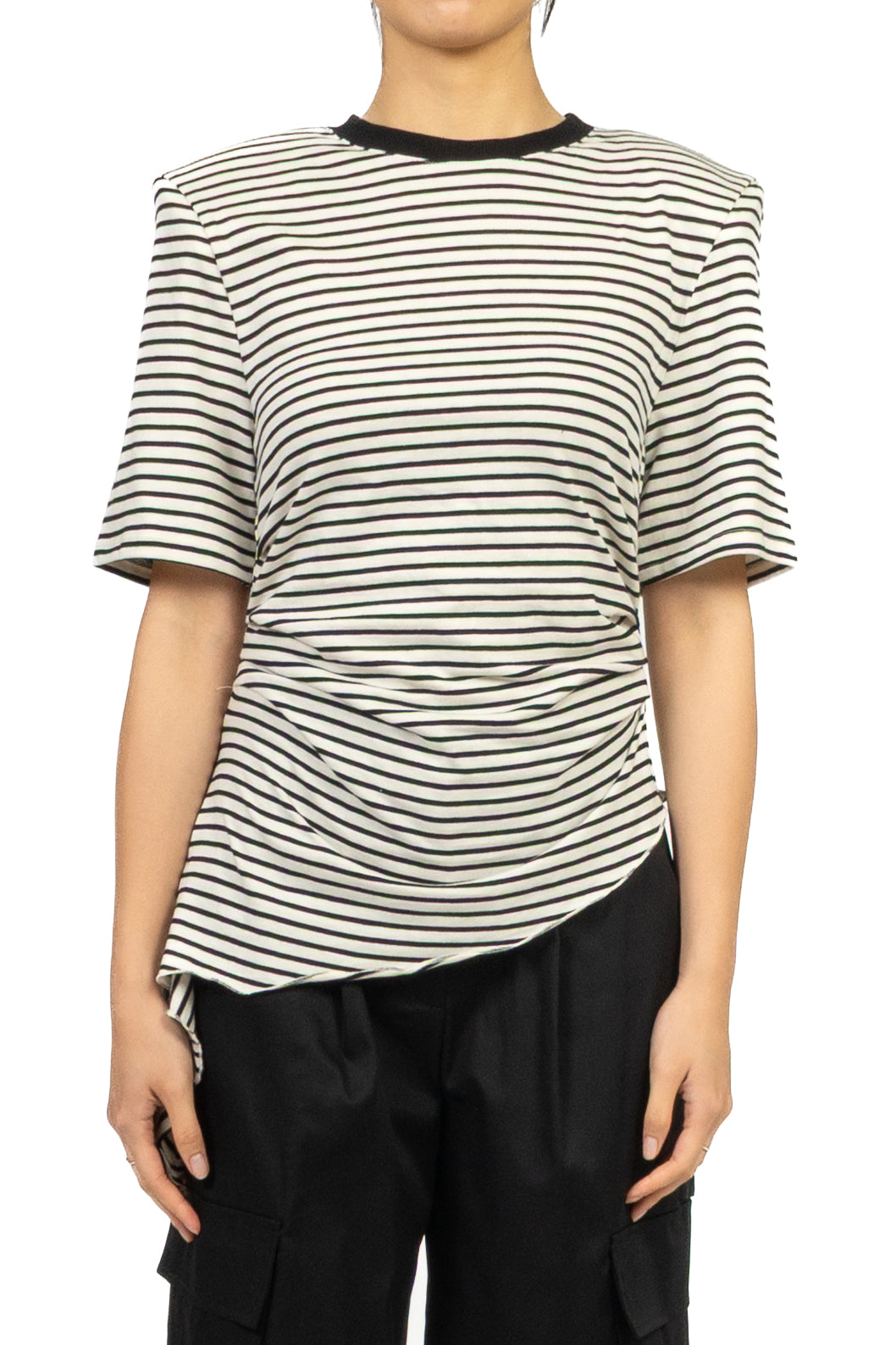 Vicolo - T-Shirt asimmetrica rigata Art. UAB0374