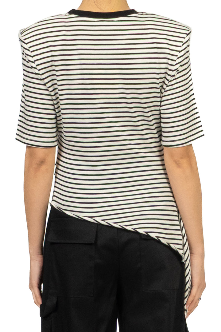 Vicolo - T-Shirt asimmetrica rigata Art. UAB0374