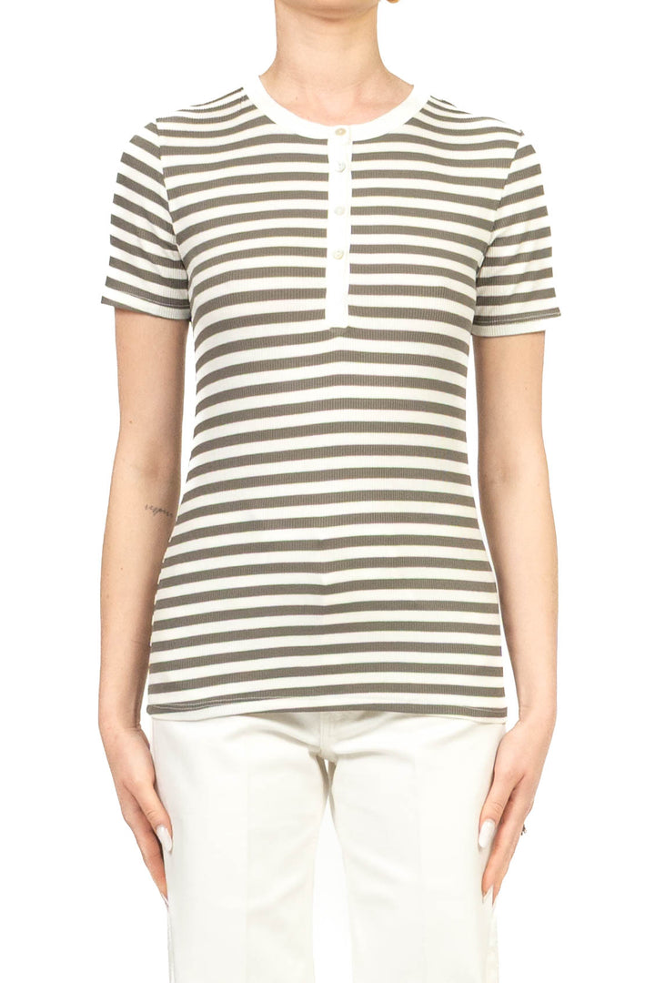 Tensione In - Maglia serafino rigata Art. 21015