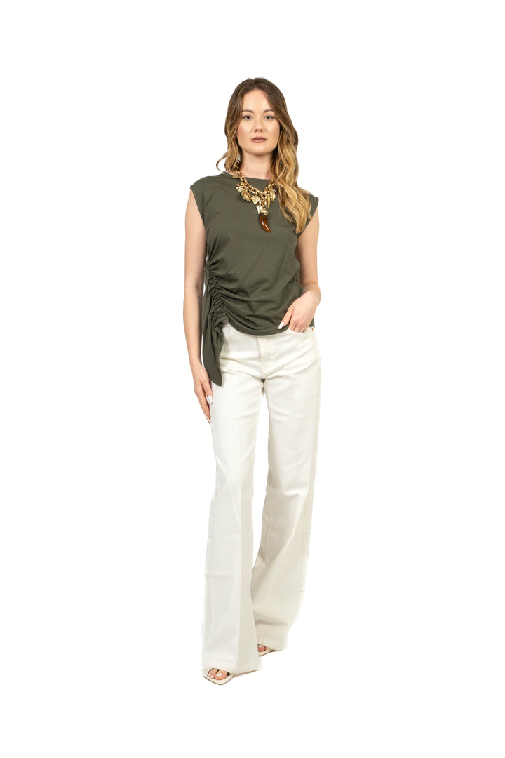 Vicolo - T-shirt smanicata arricciata Art. UAB0364