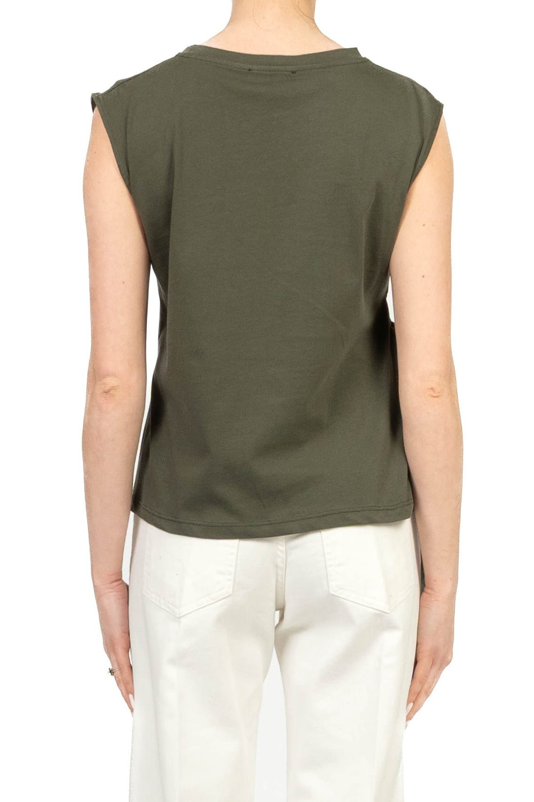 Vicolo - T-shirt smanicata arricciata Art. UAB0364