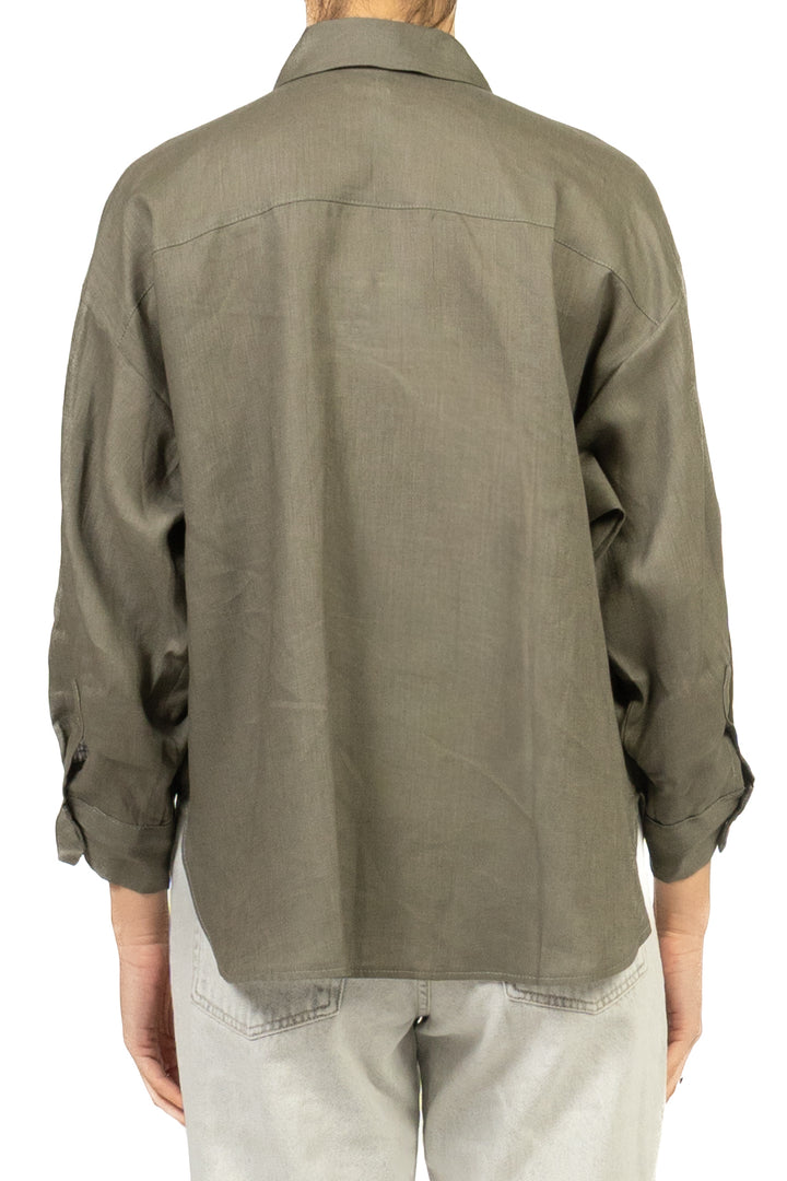 Tensione In - Camicia in lino taschino paillettes Art. S26CE15