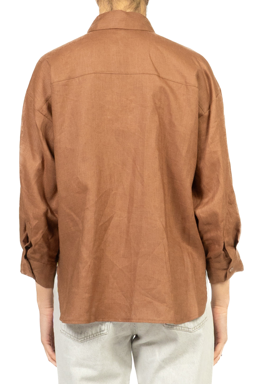 Tensione In - Camicia in lino taschino paillettes Art. S26CE15