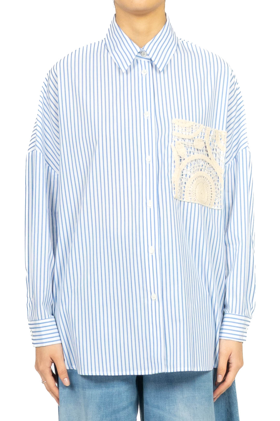 Vicolo - Camicia bacchettata taschino crochet Art. TAB2484