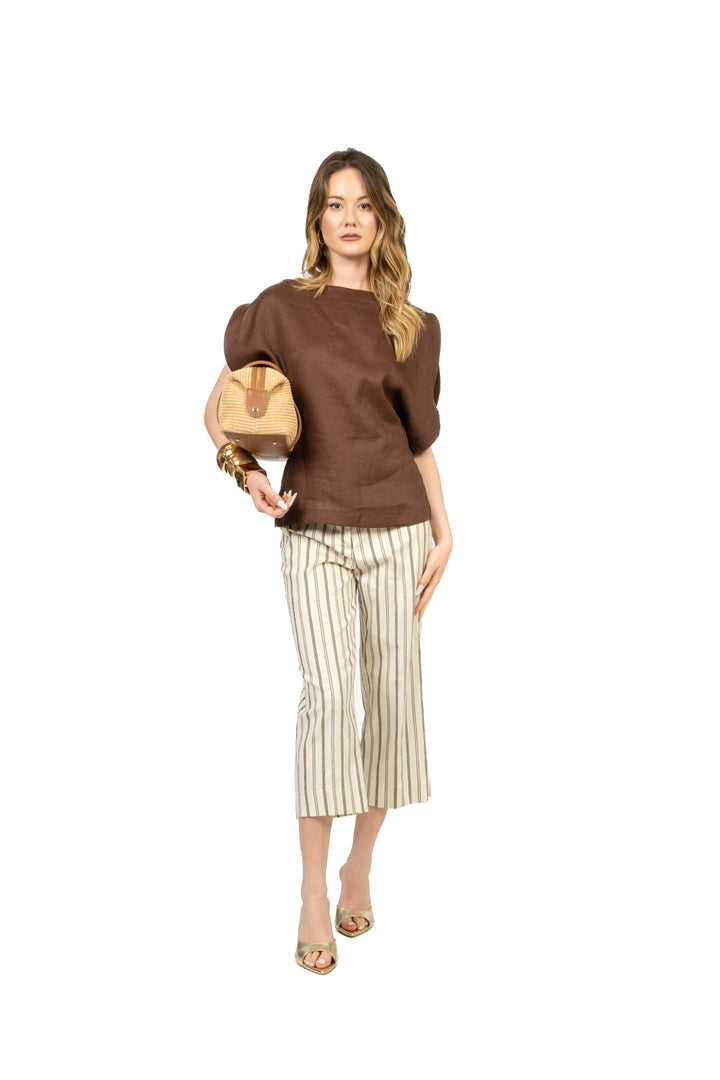 Vicolo - Blusa sfiancata in lino Art. TAB2351